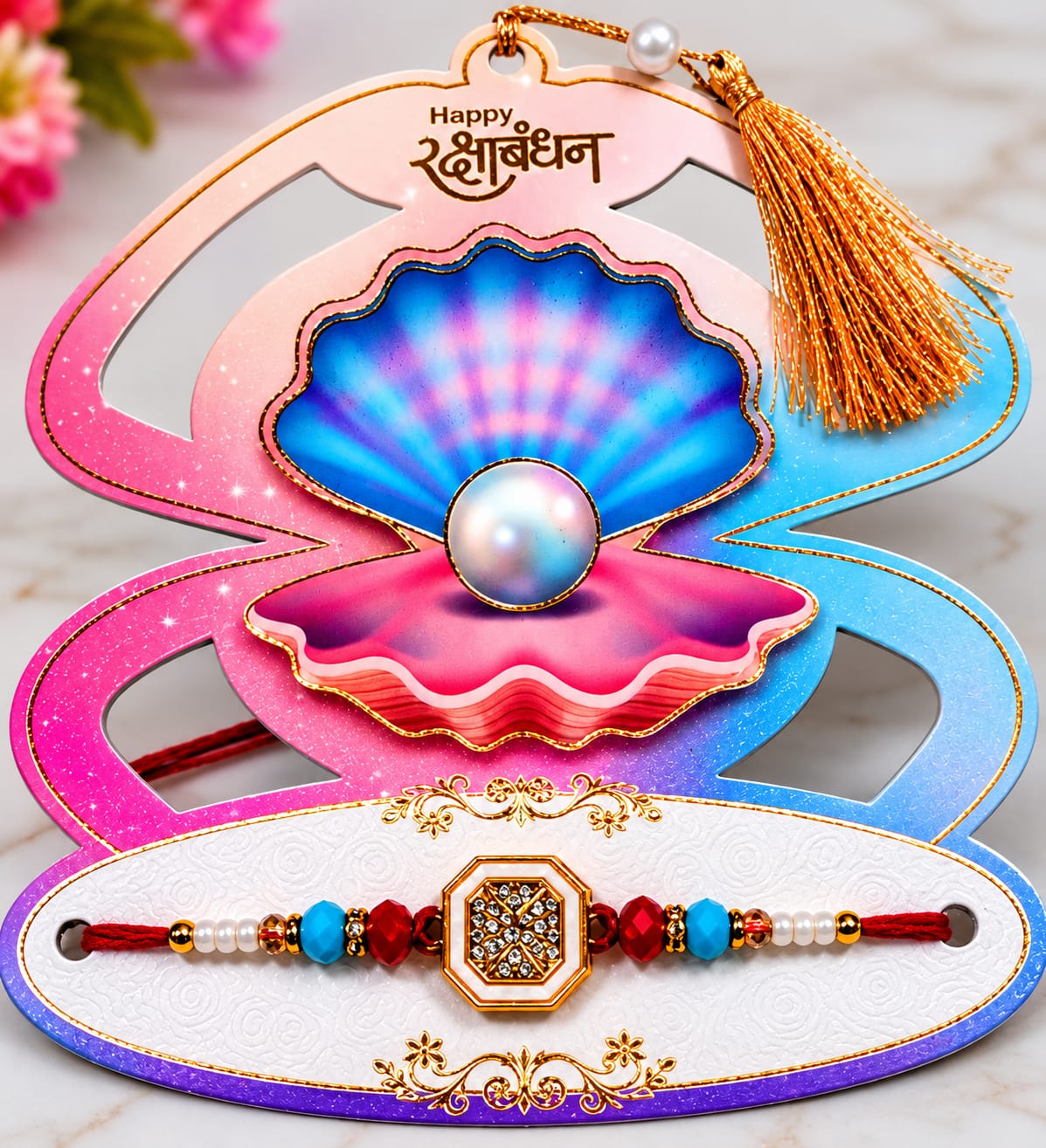 MOP Rakhi With Stone