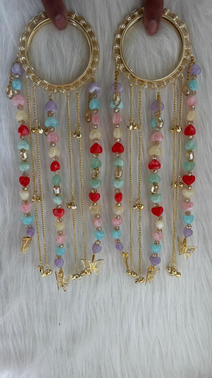 Beautiful Bangle Kalira with heart shape hangings